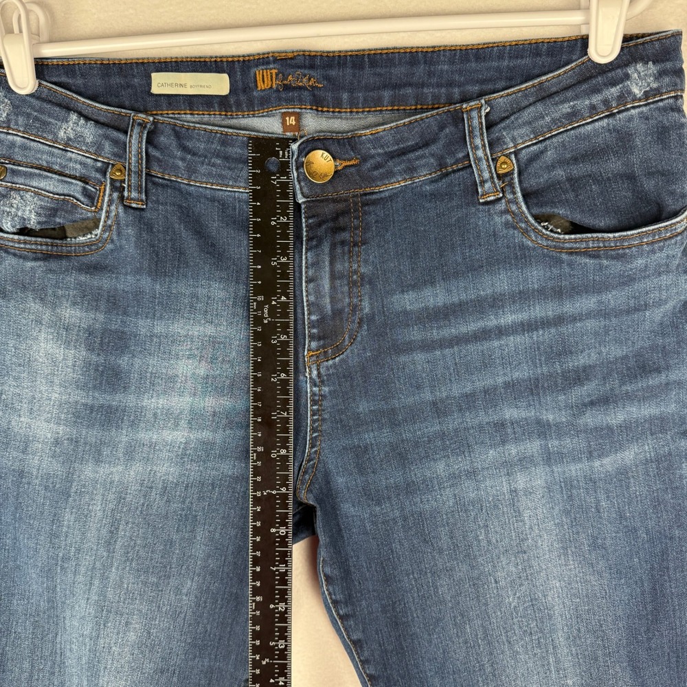 KUT from the Kloth Catherine Boyfriend Jeans Womens 14 Medium Wash Denim - Picture 6 of 9